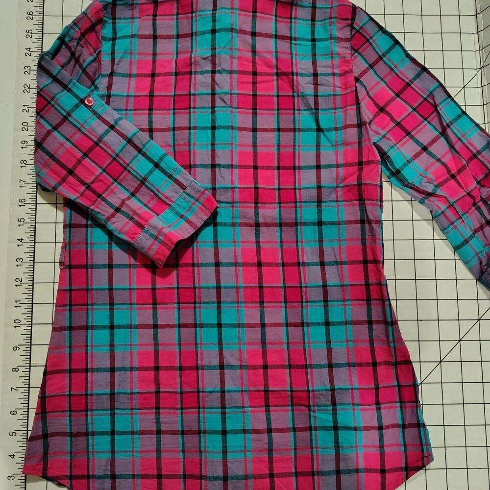 Pink/blue plaid shirt - Picture 2 of 5